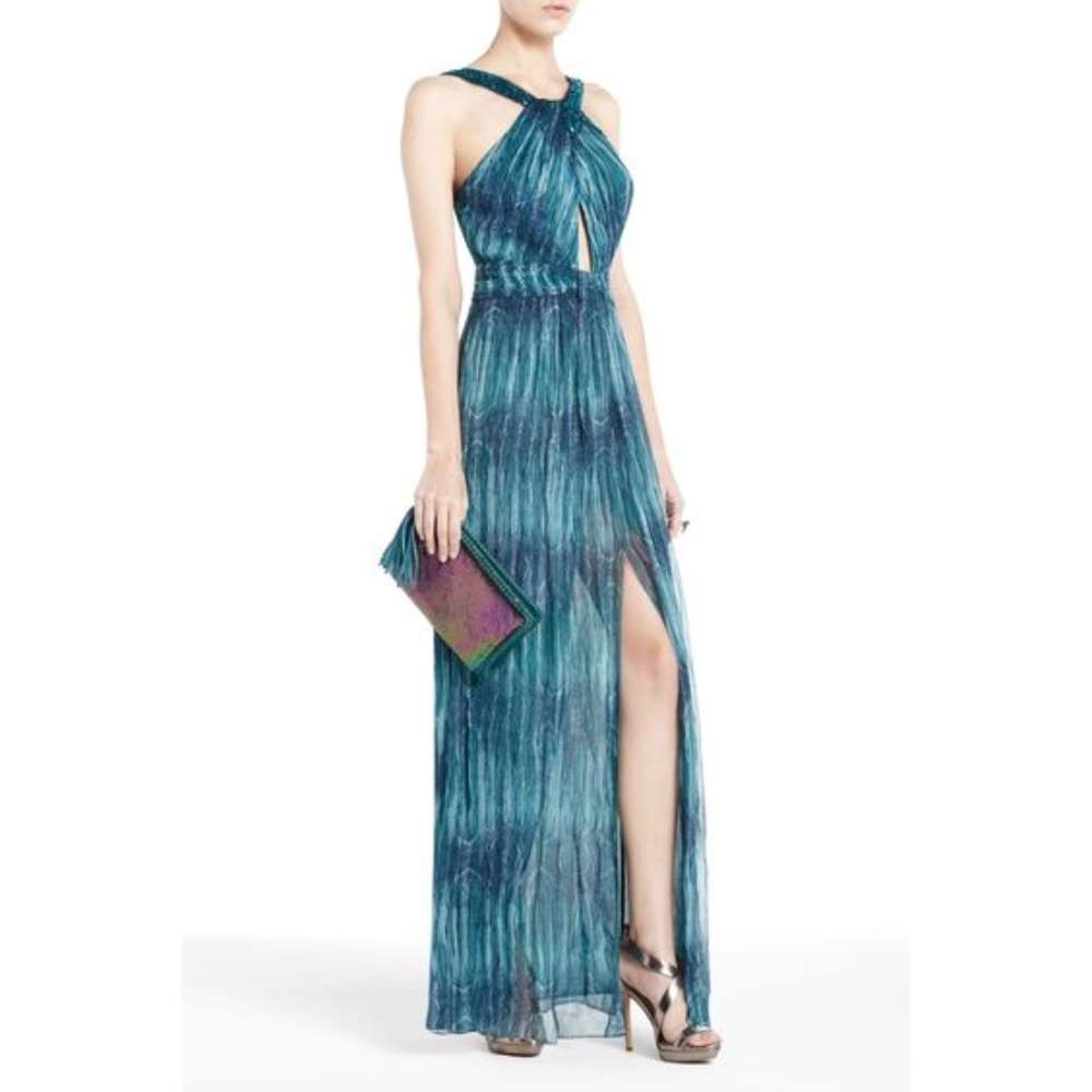 BCBG MAXAZRIA Preferida Teal Gown w. Embellishment